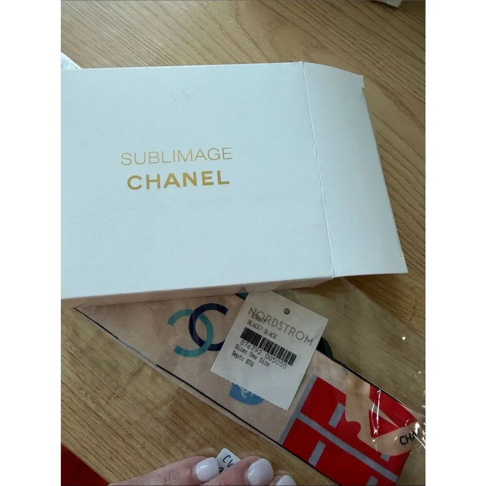 NWT Chanel 20B Slim Bandeau Silk Twill Nordstrom $850